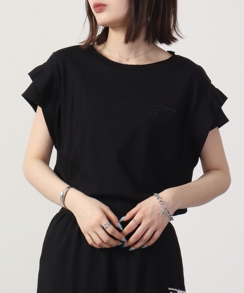 tシャツ レイヤード風半袖カットソー レディース