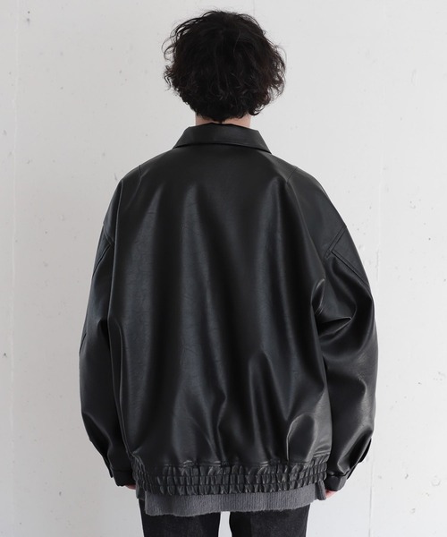 RAGEBLUE ブルゾン アウター SYNTHETIC LEATHER TRACK JACKET