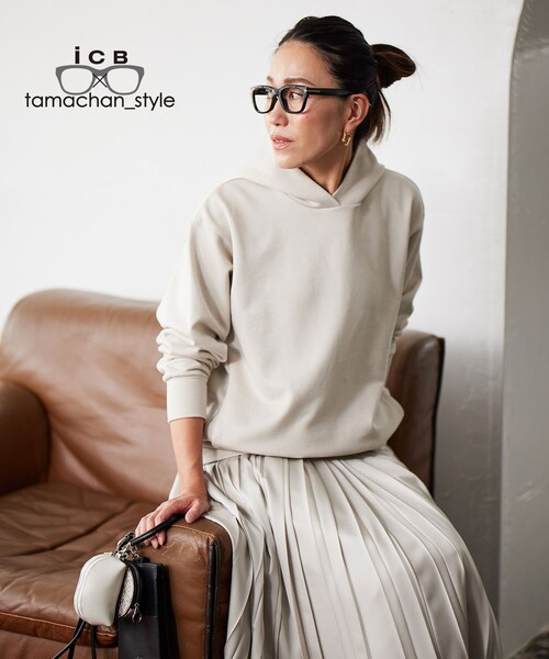 ICB×tamachan_style コラボ パーカー ICB｜【ICB×tamachan_style コラボ】 シアーパーカー | Rakuten