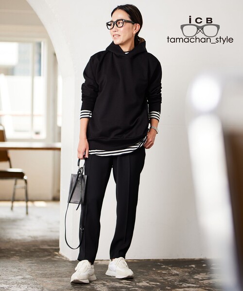 tシャツ Tシャツ 「ICB×tamachan_style コラボ 」パーカー レディース ICB tシャツ Tシャツ 「ICB×tamachan_style コラボ 」パーカー