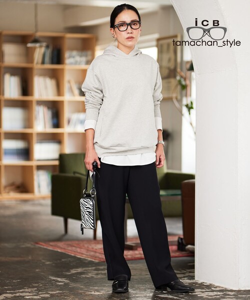 tシャツ Tシャツ 「ICB×tamachan_style コラボ 」パーカー レディース ICB tシャツ Tシャツ 「ICB×tamachan_style コラボ 」パーカー