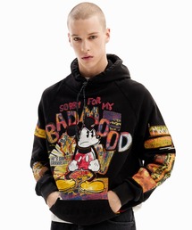 デシグアル×ミッキーマウス グラフィックパーカー ブラック ディズニー ミッキーマウス パーカー（スウェット）｜Desigual