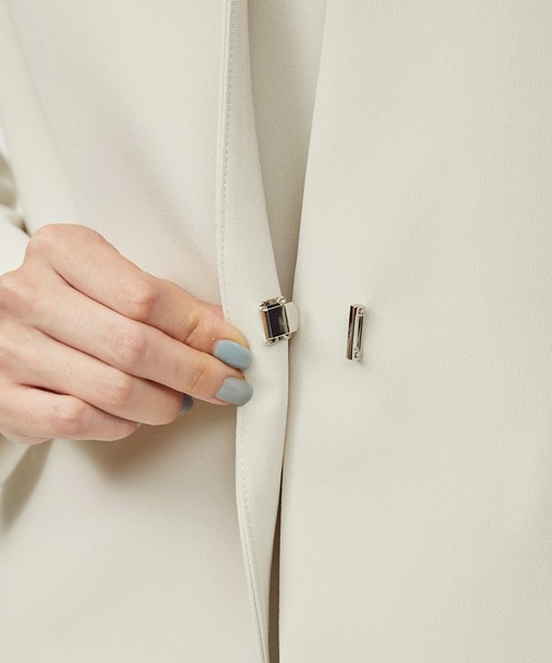 ROPE'（ロペ） ジャケット ノーカラージャケット トリアセテートダブル