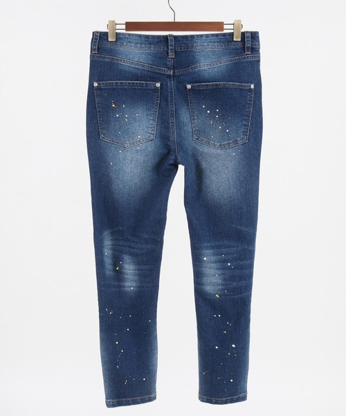 CAMBIO ジーンズ mp11898- 11oz Damage Paint Stretch Denim