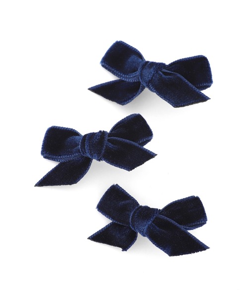 ANEMONE（アネモネ） ヘアクリップ ベロアリボンミニクリップ「3本