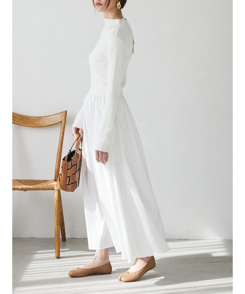 AnriettMusee ワンピース リブニットドッキングワンピース : ZOZOTOWN