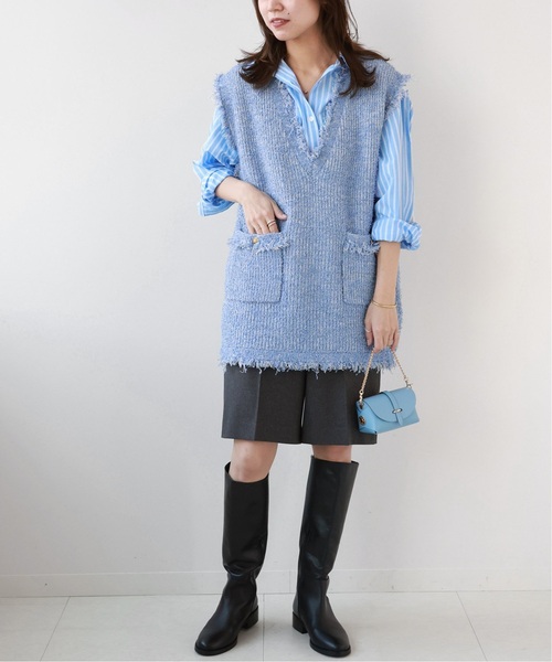 「JOURNAL STANDARD relume」 ノースリーブニット FREE ホワイト レディース JOURNAL STANDARD relume 「JOURNAL relume」 ノースリーブ