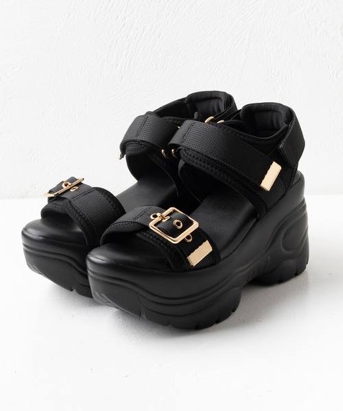 サンダル 厚底スニーカーソールサンダル レディース
