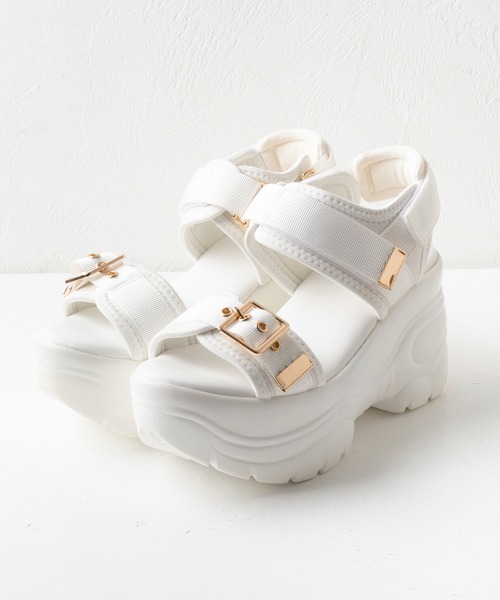 サンダル 厚底スニーカーソールサンダル レディース