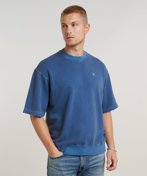 G-STAR RAW tシャツ OVERDYED LOOSE SWEATER/オーバーダイ