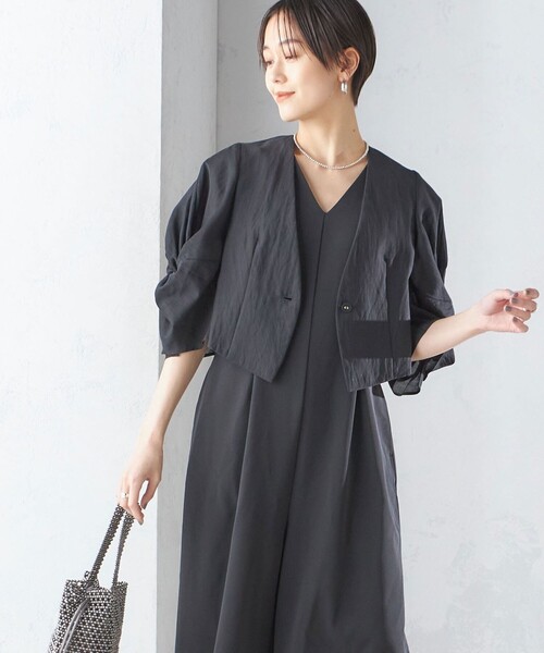SHIPS（シップス） ジャケット ノーカラージャケット little black