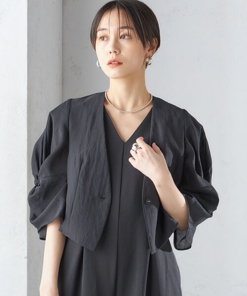 SHIPS（シップス） ジャケット ノーカラージャケット little black