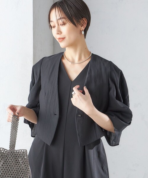 SHIPS（シップス） ジャケット ノーカラージャケット little black