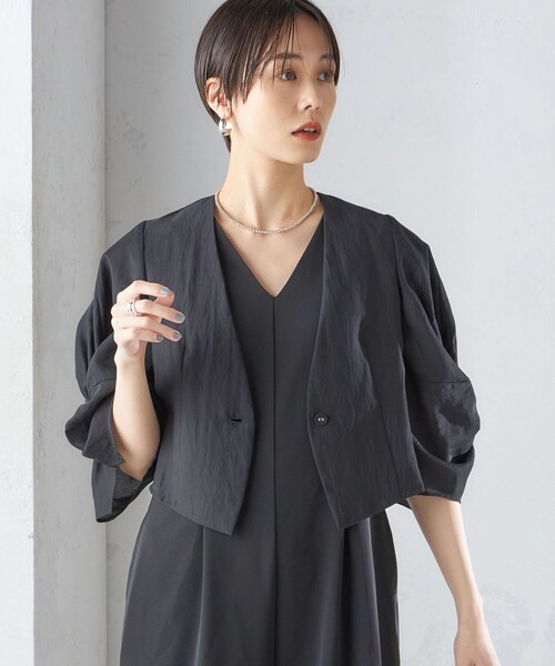 SHIPS（シップス） ジャケット ノーカラージャケット little black