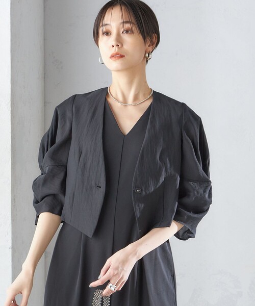 おしげ　レディース　BLK S SHIPS（シップス） ジャケット ノーカラージャケット little black