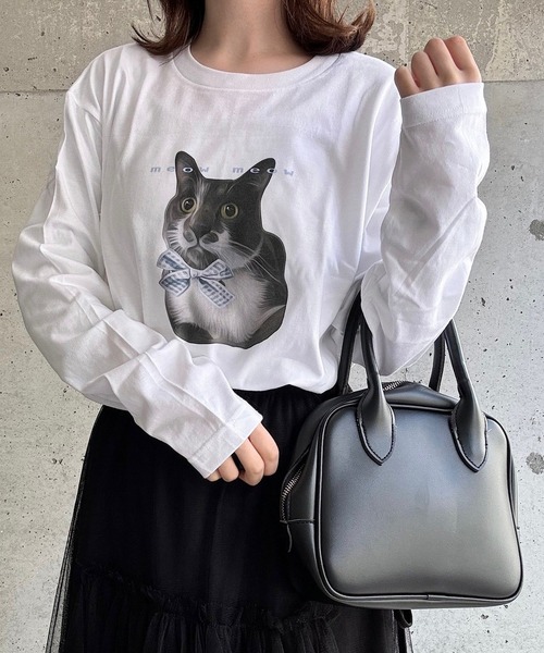 tシャツ MEOWねこプリントTシャツ レディース : ZOZOTOWN Yahoo!店
