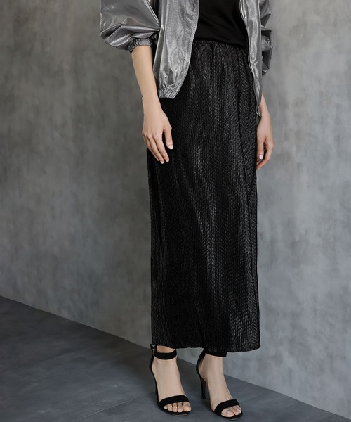 ELFRANK スカート プリーツロングタイトスカート : ZOZOTOWN Yahoo!店