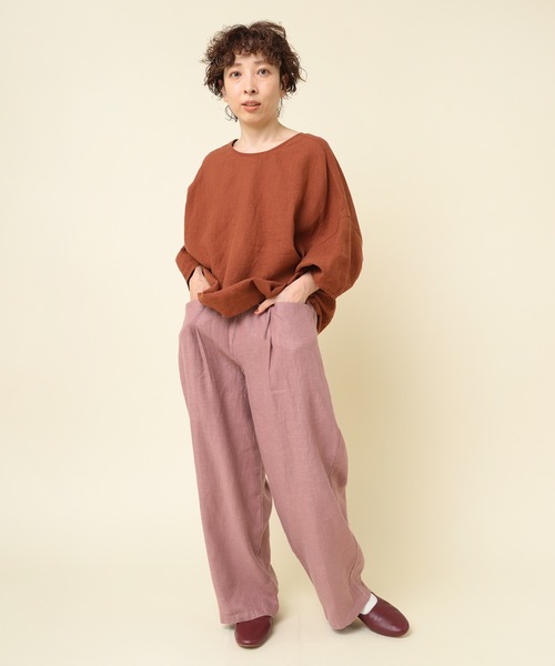 ブラウス シャツ B2840 フレンチリネンバルーンブラウス レディース RNA-N ブラウス シャツ B2840 フレンチリネンバルーンブラウス