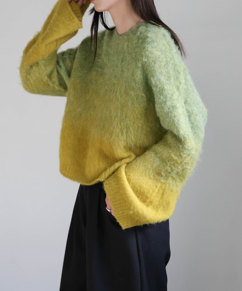 未使用★roberto collins シャギーモヘアニット CLEL】Mohair Blend Shaggy Design Knit/モヘアブレンド シャギー