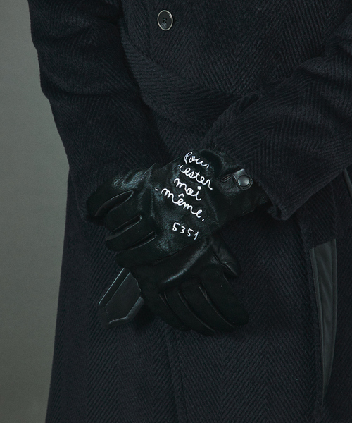 5351 POUR LES HOMMES 手袋 「40周年」エンブロイダリー刺繍