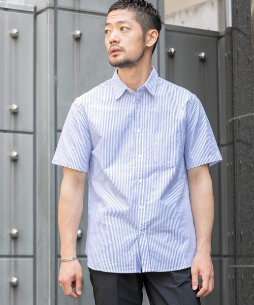 URBAN RESEARCH ROSSO MEN 「URBAN MEN」 半袖シャツ MEDIUM ブルー 
