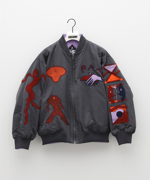 90s Blume Nampel 短丈 光沢 ベロア ボンバージャケット M P.A.M. コート ジャケット 「P.A.M. / パム」MARKINGS