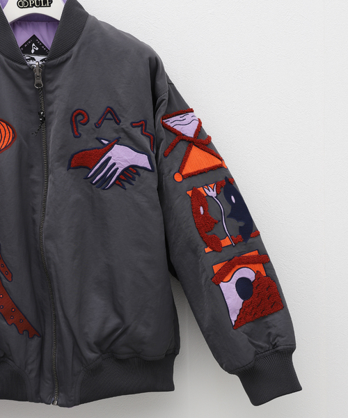 PAM パム 刺繍 リバーシブル ボンバー ジャケット MA-1 PAM パム 刺繍 リバーシブル ボンバー ジャケット MA-1
