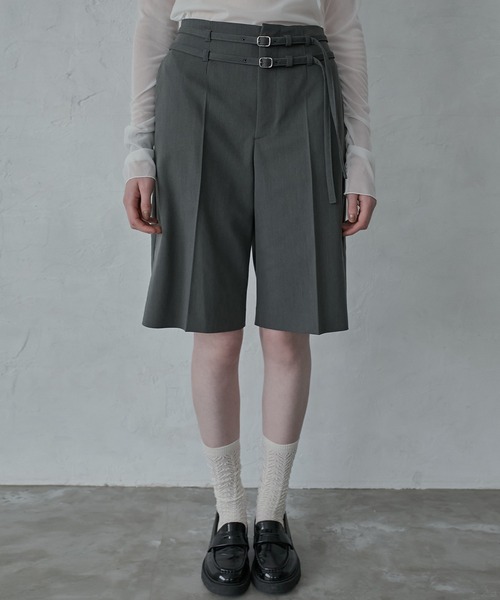 オックスバミューダパンツ LE CIEL BLEU パンツ オックスフォードバミューダパンツ