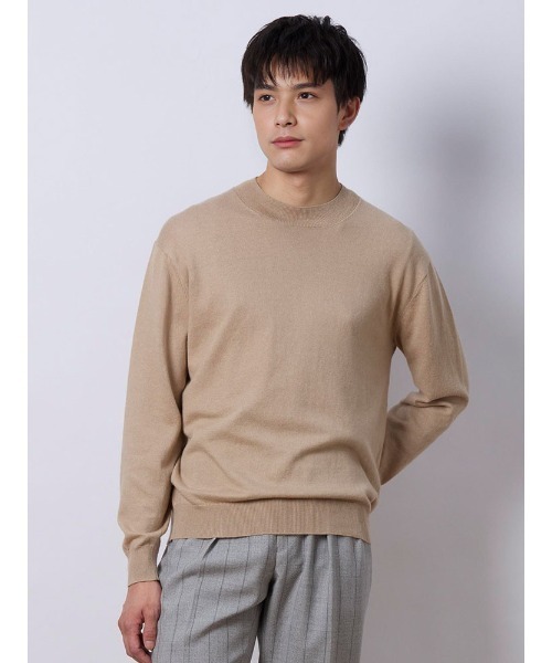 ベージュ長袖 ニットセーター Perfect Suit FActory（パーフェクト スーツ ファクトリー） セーター