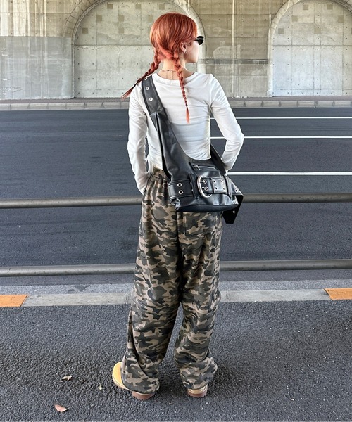 ワイドパンツ ジーンズ 迷彩2wayスウェットパンツ メンズ レディース