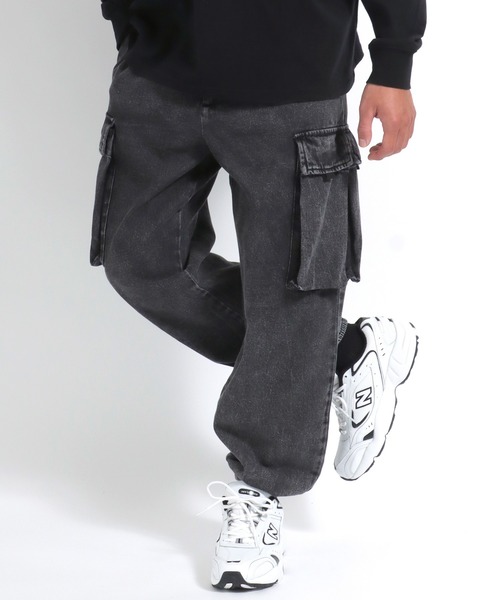 カーゴパンツ ツイル・デニム ワイドシルエットカーゴジョガーパンツ