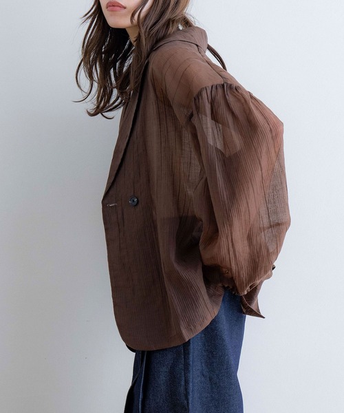 【美品】NOAH NYC  / ストライプ ファティーグジャケット L NOAHL ジャケット テーラードジャケット 「NOAHL」ストライプ