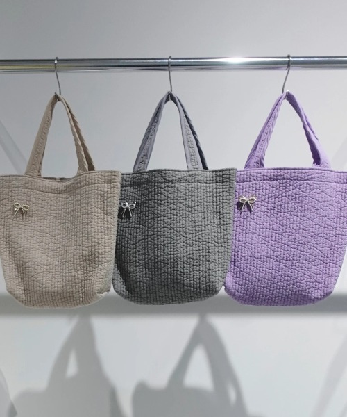 トートバッグ 「felice luxe」ブローチ付きトートバッグ レディース