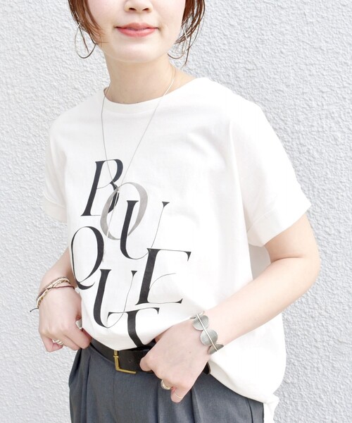 「SHIPS」 半袖カットソー ONE SIZE オフホワイト レディース SHIPS 「SHIPS」 半袖カットソー ONE SIZE オフホワイト