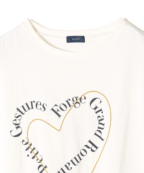 「SHIPS」 半袖カットソー ONE SIZE オフホワイト レディース SHIPS 「SHIPS」 半袖カットソー ONE SIZE オフホワイト