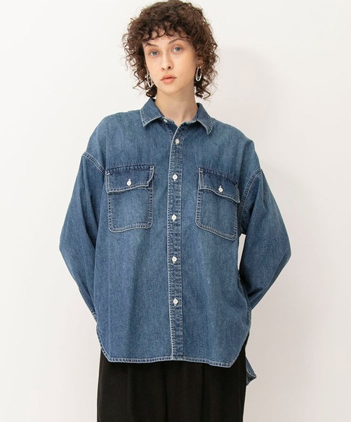 Johnbull（ジョンブル） リネンシャツ ブラウス シャツ 7.5オンス 