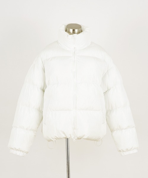 ダウンジャケット ダウン a.p.o.v. マットキルティングオーバーサイズ