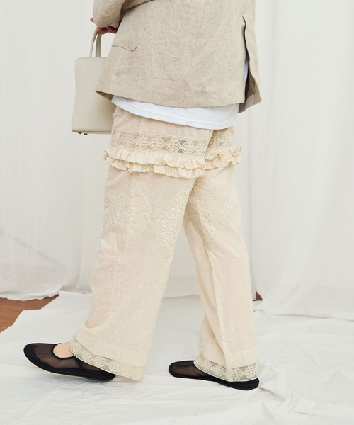 fig London○comm pants ベージュ タックワイド新品未使用