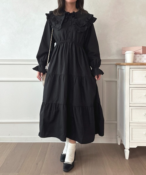 apres jour ワンピース フリルW襟ワンピース「ZOZOTOWN限定