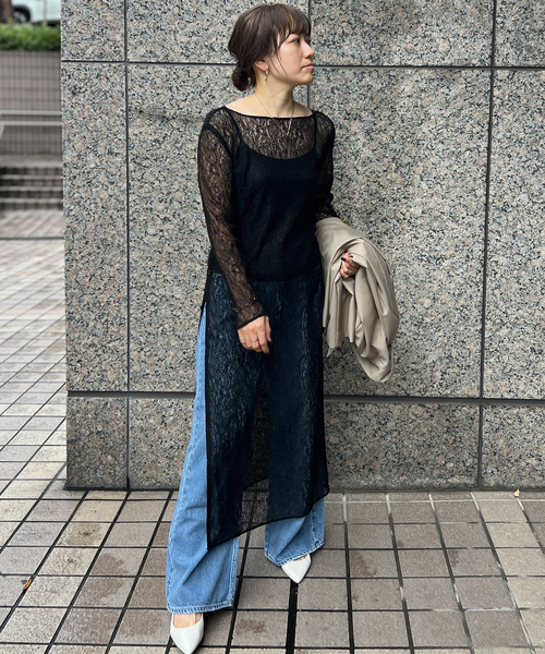 Rouge vif（ルージュ ヴィフ） ワンピース 前後2WAYサイドスリット