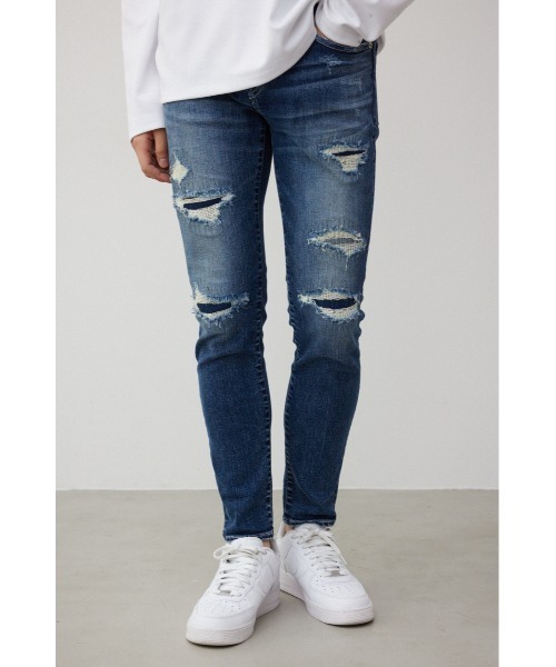 MOUSSY ダメージスキニーデニム  メンズS AZUL BY MOUSSY（アズールバイマウジー） パンツ デニム ジーンズ CUT