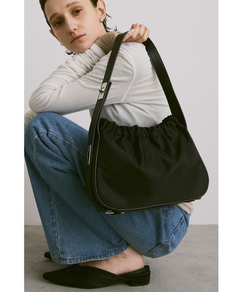 横長ワンハンドルバッグ　リバティ　ピンク un/neu ショルダーバッグ バッグ 2WAYコンビワンハンドル横長