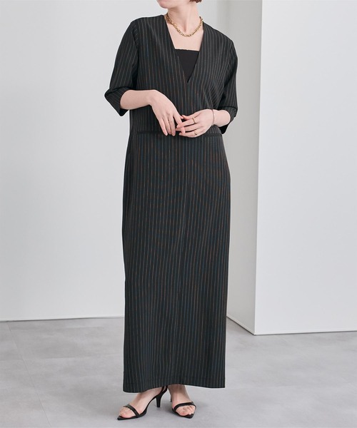 ur's（ユアーズ） ワンピース ディープVネックワンピース : ZOZOTOWN