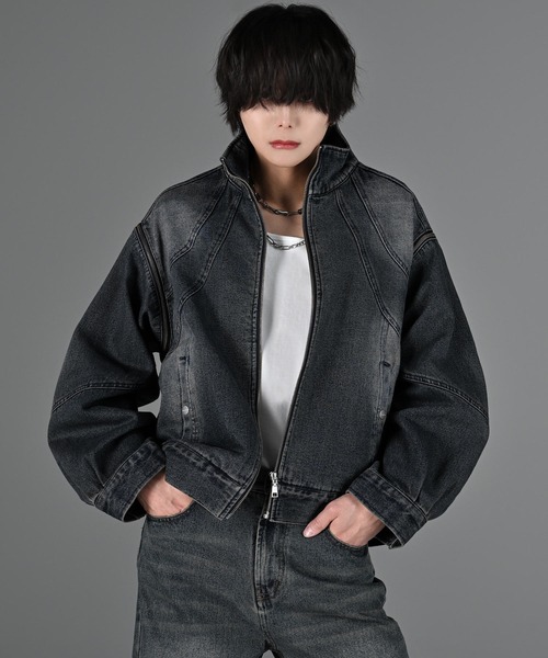 2025-25 秋冬新作  3way アウター ブルゾン ADRER zip blouson denim blast sleeve ジャケット・アウター