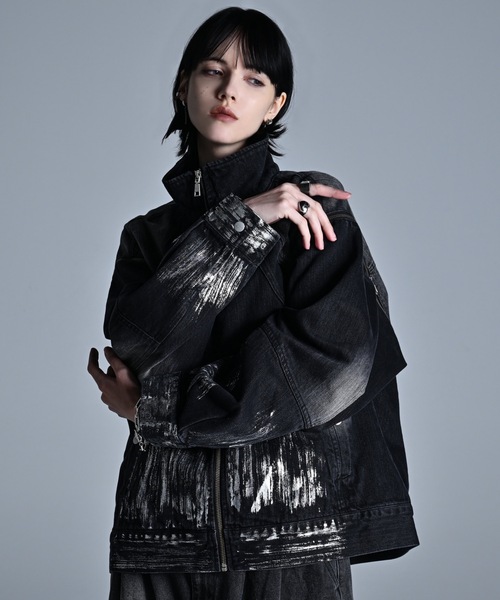 ADRER ブルゾン アウター 3way zip sleeve blast denim blouson