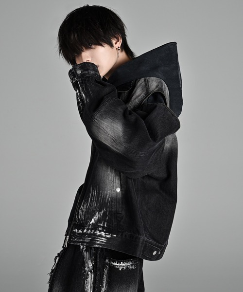 ジャケット・アウター ADRER 3wayzip sleeve blast denim blouson 3way zip sleeve blast denim blouson / 3ウェイジップスリーブ