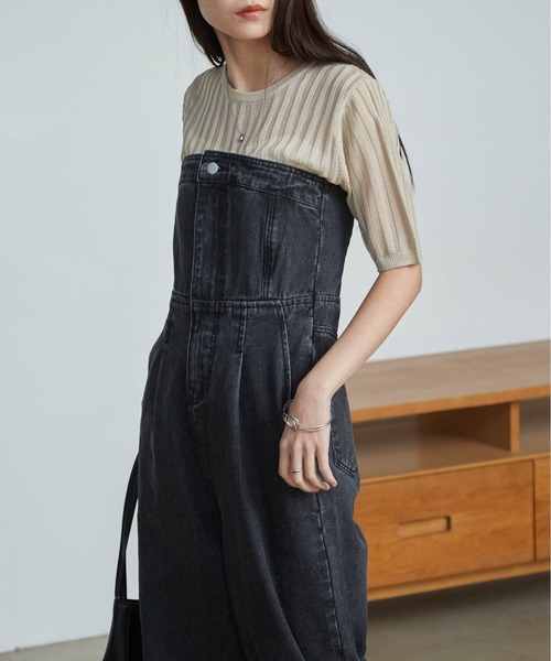 RANAN（ラナン） サロペット オーバーオール 2WAYデニムベアサロペット