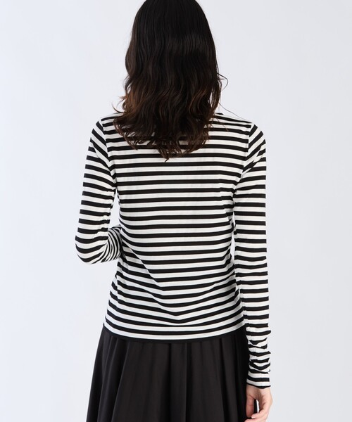 agnes b.（アニエスベー） tシャツ 細ボーダー オーガニックコットン