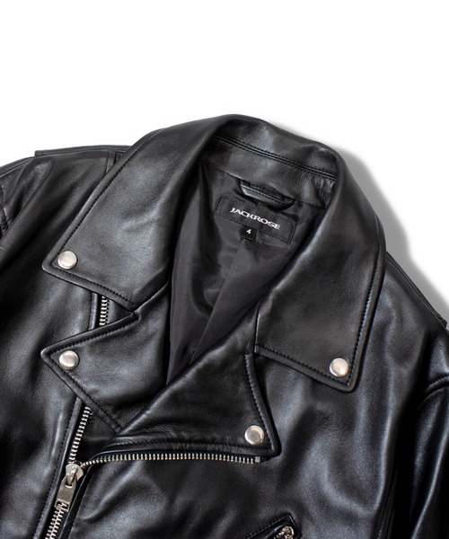 【極美品】Lサイズ！！JACKROSE ライダースジャケット ブラック JACKROSE（ジャックローズ） 革ジャン ライダース JE HORSE OIL
