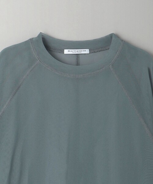 tシャツ ポリエステルチュール ラグランスリーブ プルオーバー レディース BEAUTY＆YOUTH UNITED ARROWS tシャツ ポリエステルチュール